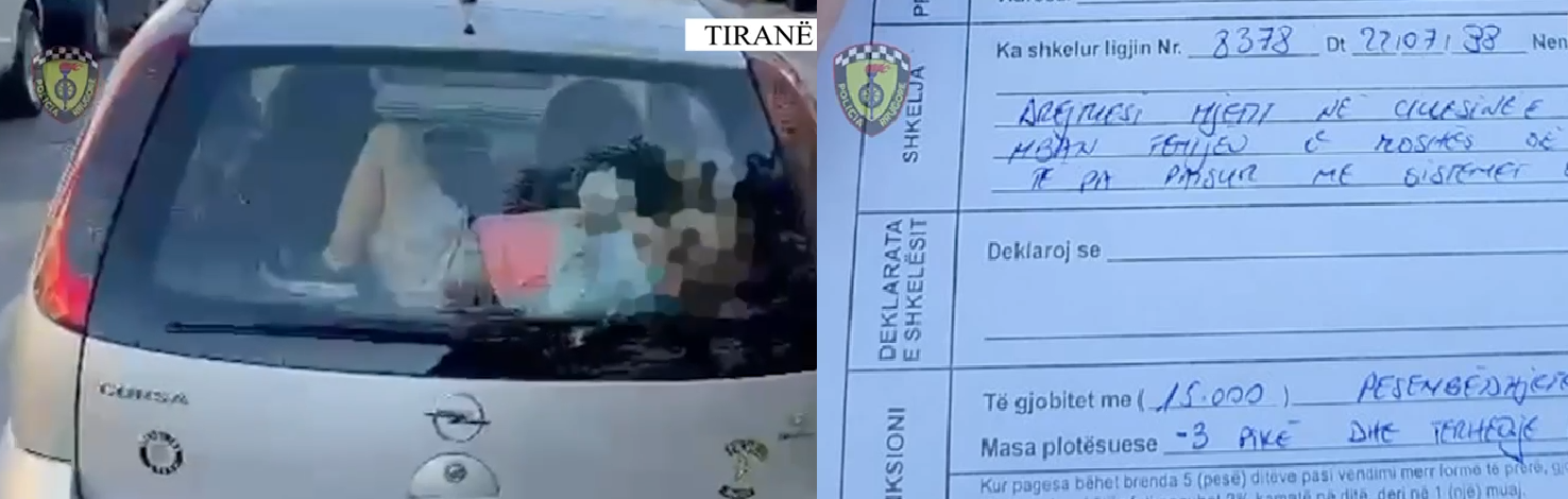 Kontrollet evidentojnë raste të mjeteve me fëmijë nën 12 vjeç pa sisteme fiksimi